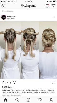 Long Hair Updo Tutorial, Easy Long Hair Updo, 4 Ponytails, Hairstyles For Special Events, Hair Updos Tutorials, Elegant Bun, Updo Tutorial, Long Hair Hairstyles