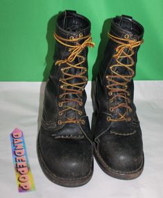 Vibram Steel Tip Lineman Work Boots Pole Climbing Black Size Men's 10.5 Lineman Boots, Pole Climbing, Boots Outfits, Facilities Maintenance, Cool Boots, Boots Outfit, Work Boots, Mix And Match, Plumbing