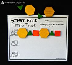 a printable pattern block for children's trains to play on the train tracks