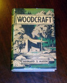 a book on woodcraft sitting on top of a wooden table