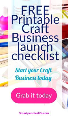 the free printable craft business launch checklist