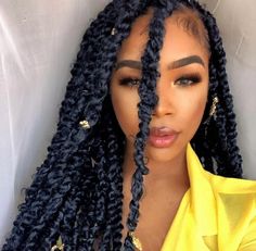 American Woman, Long Curly, Curly Hair, Braids, Twist, Hairstyles, Yellow, Hair