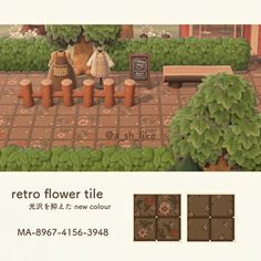 an advertisement for a flower tile store