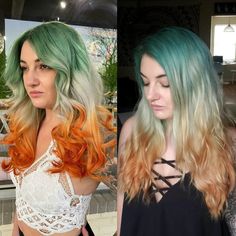 Color Block Hair, Sweet Hairstyles, Lady Lovely Locks, Galaxy Hair, Pulp Riot Hair, Colourful Hair, Pulp Riot, Hair Things