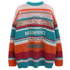 Harajuku Streetwear - MASONPRINCE Multi Color Alpaca Knit Sweater - Shop High Quality Japanese Streetwear Style Oversize, Baby Tees Y2k, Winter Vintage, Y2k Baby Tee, Female Clothing, Knit Alpaca, Fit Ideas, Sleeve Women, Women Sweater