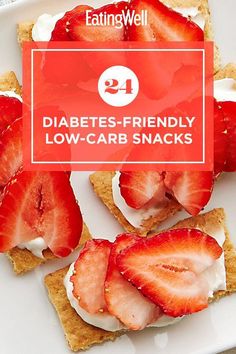 Make a healthy, diabetes-friendly snack with these low-carb recipes. Each snack meets our requirements for low saturated fat and sodium, so you can feel good about reaching for these snacks when you get hungry. They also have fewer than 15 grams of carbs per serving to help you meet your nutritional goals. Plus, these snacks take just 25 minutes or less to prep. Recipes like Savory Date & Pistachio Bites and Baked Broccoli-Cheddar Quinoa Bites are nutr Low Sugar Snacks, No Sugar Diet, Carb Snacks, Low Sugar Recipes, Low Carb Diet Recipes