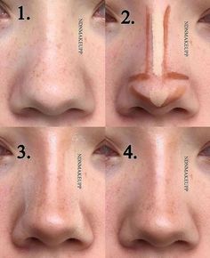 Membentuk Alis, Bentuk Alis, Nose Makeup, Makeup Tip, Simple Makeup Tips, Nose Contouring, Makeup Artist Tips, Makeup Help, Swag Makeup