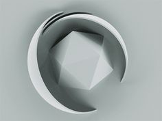 an abstract white object is shown in this image