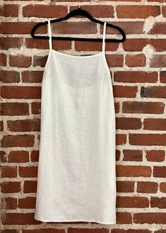 White Linen Dresses, Sustainable Fabric, Sustainable Fabrics, Linen Dress, The Pool, Resort Wear, White Linen, Tank Dress, Square Neck