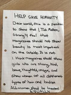 a piece of paper with writing on it that says, help save mommy dear world - this is a petition to show that j t