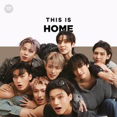 the poster for this is home shows several young men posing in front of each other