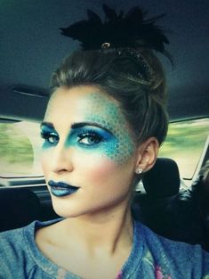 Tinkerbell Makeup, Peacock Makeup, Billie Faiers, Peacock Costume, Halloween Episodes, Halloween Makeup Diy