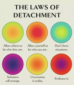 Laws Of Detachment, Law Of Detachment, Energy Healing Spirituality, Vie Motivation, Mental And Emotional Health, Spirituality Energy