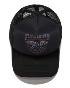 Hit the open road in style with our vintage-inspired Garage Motorcycle Foam Trucker Hat that features all-original Flag & Anthem artwork in classic Americana colors. Mesh side back panels deliver increased airflow and added ventilation. Pre-curved brim; adjustable snapback closure. Foam/poly Imported One size fits most. Retro Black Trucker Hat For Streetwear, Black Biker Cap, Black Trucker Hat With Graphic Print, Black Graphic Print Trucker Hat, Vintage Black Hat For Outdoor, Retro Black Trucker Hat For Sports, Black Graphic Print Snapback Trucker Hat, Black Hat With Graphic Print And Curved Brim, Black Hats With Graphic Print And Curved Brim