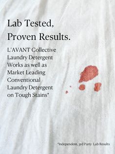 an advertisement for lab tested proven results with blood stains on the bed sheet and pillow