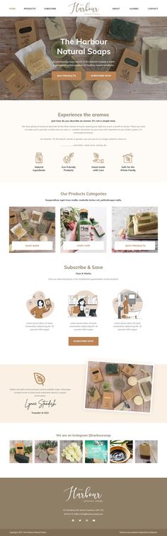 an image of a website page with many different items on the bottom, including soaps and