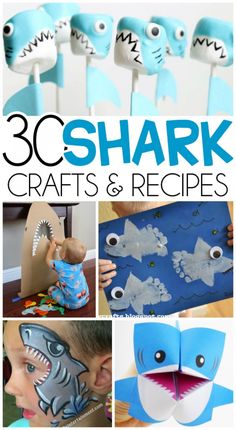 shark crafts and recipes for kids to make