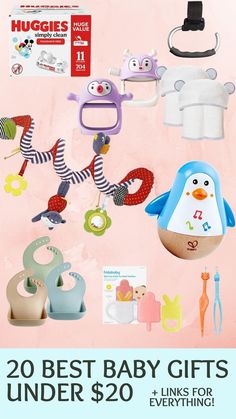 baby gifts under $ 20 are on sale at huggies