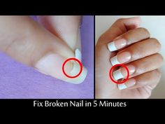 FIX BROKEN NAIL- IN 5 MINUTE - YouTube Nail Natural, No Chip Nails, Nail Tape, Broken Nails, Nail Repair