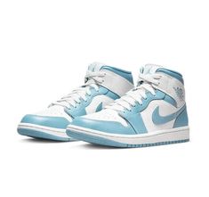 Air Jordan 1 Mid UNC University Blue White  [BQ6472-141]   Condition: New with box, no lid   Women's Size: 6.5 Measurement: 23.5_cm   Snkrs.supply sells 100% Authentic Nike Products.   Shipping: All purchases are shipped within 24-hours after payment is made. *** Sneakers that are sent to eBay Authenticators will require additional estimated delivery time. ***   Customer Service: If you have any questions, please feel free to contact us. We will respond back to you within 24 hours. If you receiv Air Jordan 1 Mid Unc, Air Jordans 1 Mid, Jordan 1 Mid Unc, Jordan 1 Mid Women, Logo Wings, Original Air Jordans, Wmns Air Jordan 1, Boty Nike, Jordan Model