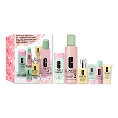 Great Skin Everywhere Skin Care Gift Set for Oily & Combination Skin Types - GRT SKN VRYWHR: FR CMB LY SKN (HL '24)BenefitsSkin Types: Combination Oily, Oily.Dermatologist-developed 3-Step skincare in full and travel sizes.Gives oilier skin exactly what it needs to be great skin.Clarifying Lotion helps clear dulling flakes for smoother, more radiant-looking skin with less noticeable pores.Allergy tested. 100% fragrance free.IncludesFull Size All About Clean Liquid Facial Soap Oily Skin Formula ( Clinique Skincare, Protector Solar Facial, Lifting Facial, Combination Skin Type, Perfume Floral, Great Skin, Facial Soap, Skin Care Range, Skincare Gift Set