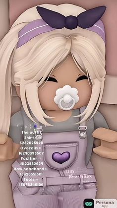 an animated girl with white hair and purple overalls