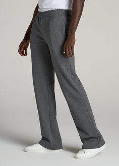 About Our Men's Extra-Long Sweatpants Our popular fleece sweatpants for tall men are now available in an open-bottom style. Whether you're hanging out on the couch, taking a nap or running out to the grocery store, every guy needs a good pair of sweats. Finding options that fit your frame used to be a challenge – until we stepped onto the scene. You can wave goodbye to the days of inseams that were far too short and options that fit in all the wrong places, and pick up a pair that fits. Our tall Long Sweatpants, Taking A Nap, Tall Men, Wave Goodbye, Plus And Minus, Fleece Sweatpants, Chino Jeans, Athletic Pants, Tall Guys