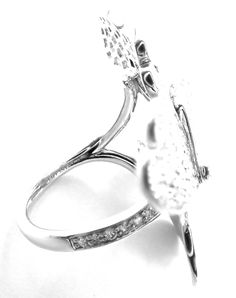 About This Piece: Metal: Platinum Ring Size:Width at Top: 5.2534mm Weight: 12.1 grams Stones: Round brilliant cut diamonds VS1 clarity, E color total weight approximately 1.51ct Hallmarks: Tiffany & Co. PT950 T3303eaed Luxury Butterfly Ring With Cubic Zirconia, Luxury Cubic Zirconia Butterfly Ring, Luxury Butterfly Ring With Brilliant Cut - Gift, Luxury Butterfly Ring With Brilliant Cut, Luxury Butterfly Ring With Brilliant Cut For Gift, Luxury White Gold Butterfly Ring With Cubic Zirconia, Luxury Silver Diamond Butterfly Ring, Luxury Silver Butterfly Ring With Diamond Accents, Luxury Butterfly Ring With Brilliant Cut For Wedding