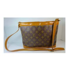 Description: Louis Vuitton brown leather monogram crossbody bag Gold hardware Zipper closure with inner side pockets Shoulder strap Made in Italy Details: Color: Brown Material: Leather Condition: Good Shipping: All orders are shipped with a standard flat rate of $9.95 or expedited flat rate of $19.95. Brown Crossbody Shoulder Bag In Signature Coated Canvas, Brown Monogram Canvas Crossbody Shoulder Bag, Vintage Brown Signature Coated Canvas Shoulder Bag, Brown Monogram Canvas Shoulder Bag With Leather Lining, Leather Monogram, Pre Owned Louis Vuitton, Louis Vuitton Brown, Louis Vuitton Bag Neverfull, Gold Hardware