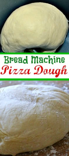 bread machine pizza dough in the process of being made