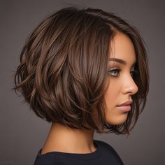 Haircuts For Fat Faces, Asymetrical Haircut, Red Balayage Hair, Haircuts For Medium Length Hair, Messy Bob Hairstyles, Chic Short Hair, Behind Blue Eyes, Curly Hair Photos, How To Curl Short Hair