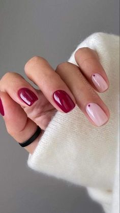 Red Summer Nails, Kutek Disney, Unghie Sfumate, Nagel Tips, Smink Inspiration, Her Nails, Burgundy Nails, Popular Nails, Classy Nails