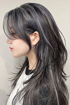 Korean Hush Cut, Hush Cut, Korean Long Hair, Wolfcut Hair Long, Medium Long Hair, Wolf Cut, Hair Stylies