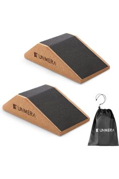 two pieces of black felt with the word ummera printed on them