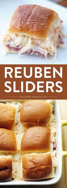 this is an image of reuben sliders