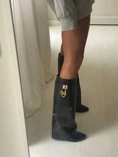 Over Knee High Boots, Givenchy Shark, Givenchy Boots, Fold Over Boots, Wide Calf Boots, Pull On Boots, Wide Boots, Wide Calf