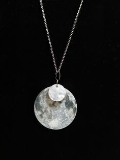 Full moon 🌕 pendant necklace Moon Acrylic, Full Moon Necklace, Necklace Opal, Moon Pendant Necklace, Charm Necklaces, Moon Pendant, Moon Necklace, Chicago Illinois, Chicago Il