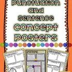 an orange poster with the words puncturition and sentence posters on it,