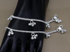 Handmade Sterling silver fabulous jingling noisy ankle bracelet, best charm anklets gifting new born baby jewelry.Metal-Sterling silver.Item type-Baby Anklets.Weight-21.920 grams.Length-5.5 inches.Width-1.5 cm with bells.Makes excellent gifting for birthday or functions, events, ceremony Personalized Silver Anklets, Personalized Adjustable Silver Anklets, Adjustable Hypoallergenic Silver Anklet, Baby Jewelry, Jewelry Metal, Stylish Bracelet, Ankle Bracelet, Handmade Gold, Kids Jewelry