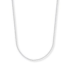 This classic cable chain necklace for her is styled in 14K white gold. The 30-inch necklace secures with a lobster clasp. Leather Jewelry Making, 20 Inch Necklace, Jewelry Education, Jewelry Advice, 16 Inch Necklace, Cable Chain Necklace, Necklace For Her, Tiffany Jewelry, White Gold Chains