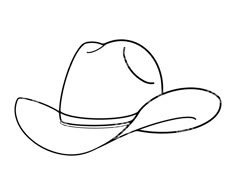 a drawing of a cowboy hat