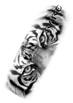 a black and white photo of a tiger with the word alive on it's face