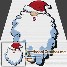 the letter k with santa claus's hat is shown in this cross stitch pattern