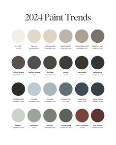 the color scheme for paint colors in different shades and sizes, with text that reads 2012 paint