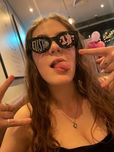 Cool 21st Birthday Ideas, Sweet 16 Party Ideas Themes Spring, Writing On Sunglasses Party, 18th Birthday Party Outfits, Glasses With Writing On Them Party, Photo Both For Party, Party Accessories Ideas, 19th Birthday Ideas Party Theme, 18th Birthday Party Ideas For Girls Diy