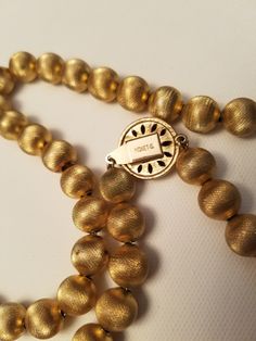 "Perfect condition MONET Circa 1960. Great textured gold tone beads.  12\" Why bother with pearls?   More pics or info...just email!  Free Shipping. Thanks for shopping!  karen & albert" Why Bother, Pearl Beaded Necklace, Gold Texture, Pearl Beads, Necklace Etsy, Gold Tones, Beaded Necklace, Texture, Beads