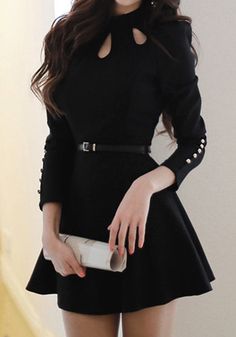 Rock Outfit, Keyhole Dress, Korean Fashion Dress, Girls Fashion Clothes, Edgy Outfits, Kpop Fashion, Teen Fashion Outfits, Amelie, Stylish Dresses