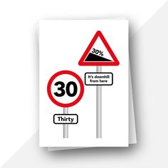 two street signs with the same speed limit sign on them, one for 30 minutes and the other for thirty