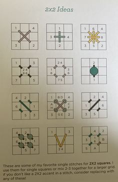 the diagram shows how many different patterns are used to make quilts for each other