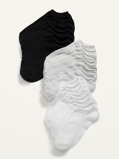 "Pack includes 12 pairs of women's ankle socks.  Rib-knit ankle-length openings.  Soft-knit cotton blend, with comfortable stretch.  Notched toe seams for added comfort.  One size.  polyester 73% spandex 3% cotton 24%" Moisture Wicking Socks, Car Apparel, Dr Shoes, Ankle Socks Women, Sock Packs, Socks For Women, Women's Socks, Old Navy Women, Ankle Socks